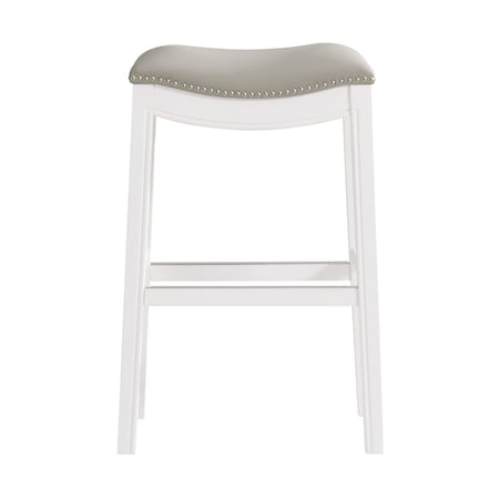 Alaterre Furniture Williston Bar Height Stool, White ANWL04PDC